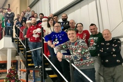 Xmas jumper 2017 stair shot